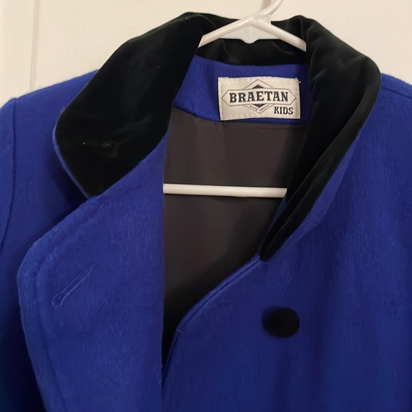 Vintage Royal Blue Wool Coat - Picture 3 of 5